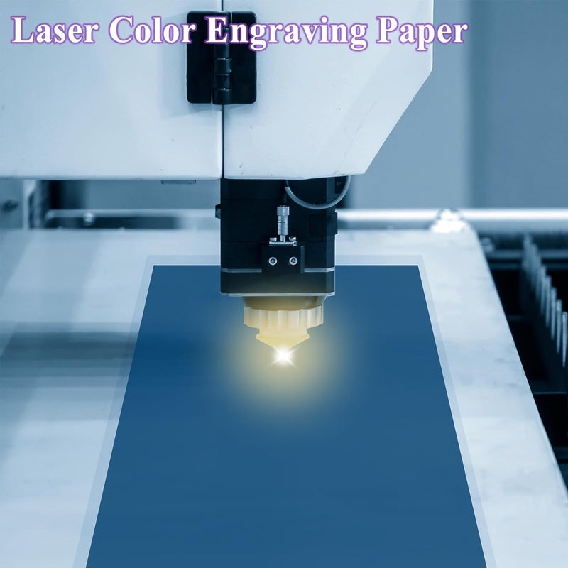 Obsummoy 4 Pieces Laser Engraving Marking Paper 39x27CM Engraving Color Paper Laser Marking Paper for Ceramics Glass Metal Laser Cutting and Engraving - Image 4